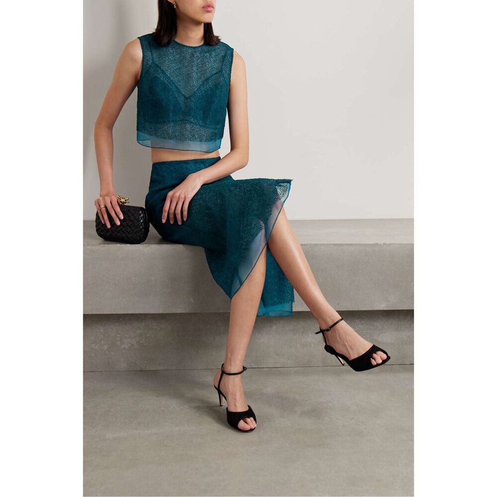 Jason Wu Collection Cropped Layered Corded Lace A… - image 1